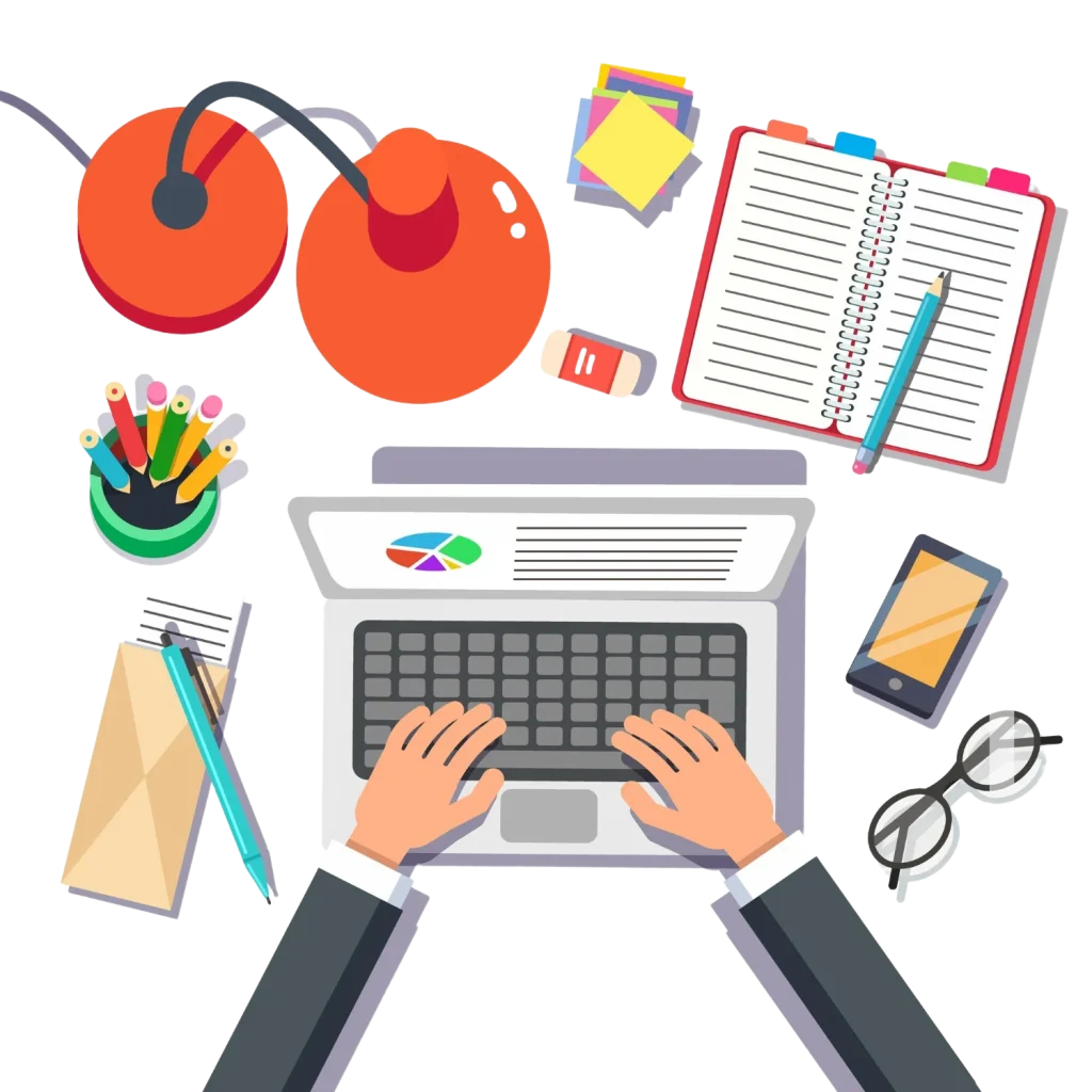 Bookkeeping 5 businessman writing sales report laptop 1